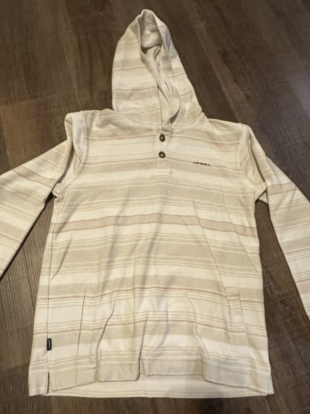 O'Neill Bavaro Stripe Poncho Pullover Fleece Boys Large